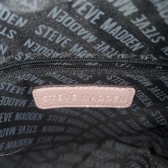 STEVE Madden Blush Pink Gold Chain Faux Leather Crossbody Bag Purse - Picture 13 of 14